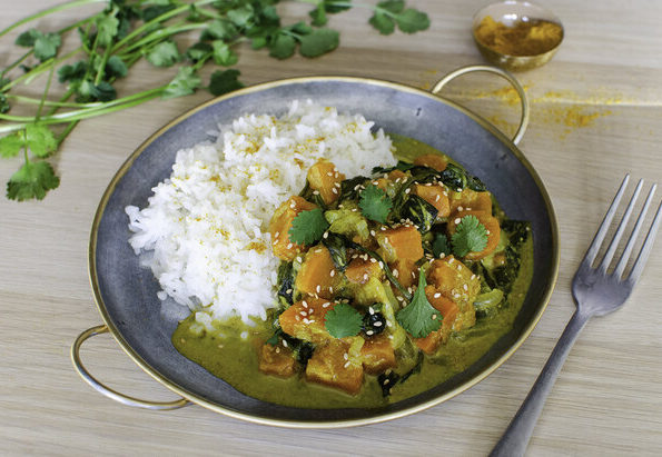 curry-vegan-patate-douce-epinards-dressé